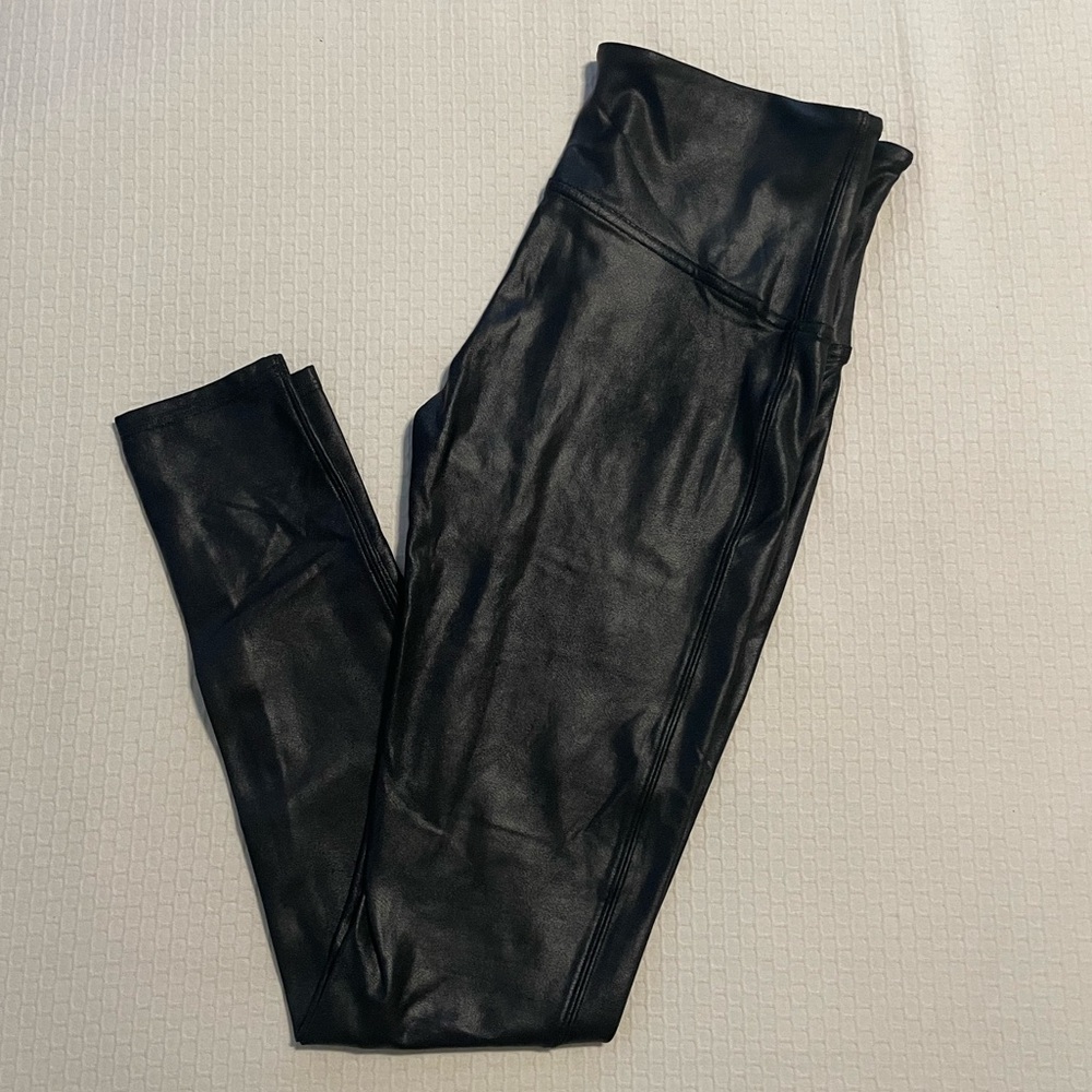 Spanx Faux Leather Leggings Black